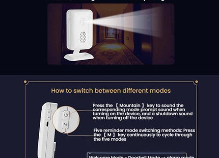Wireless Infrared Sensor Split Supermarket Welcome Doorbell, Infrared Sensor Doorbell