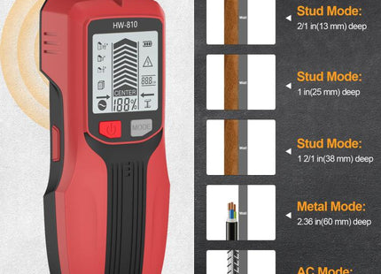 Multifunctional Wall Stud Wire Metal Detector