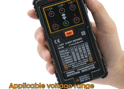 PEAKMETER Three-phase AC Motor Rotation Phase Sequence Tester, PM5900