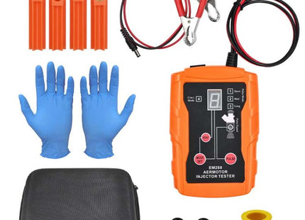 AERMOTOR Automobile Pulse Fuel Injector Fault Detector, Main Unit, Full Set 4 Cleaning Tools
