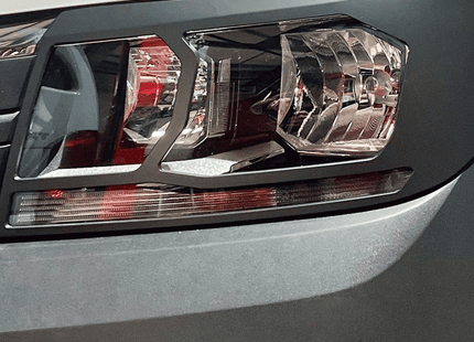 For MAN TGE Headlight Guards Hammerite Ultimate Matte Black (2018-2025) | Front Headlight Protectors | Van-X