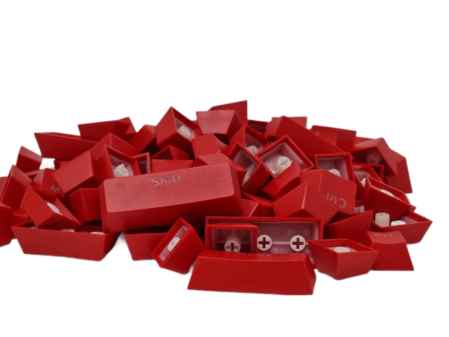 ABS Keycaps Full Size Red