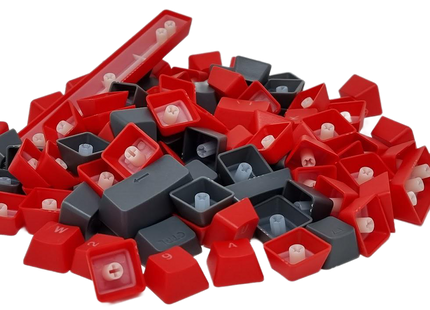 ABS Keycaps Full Size Red&Charcoal