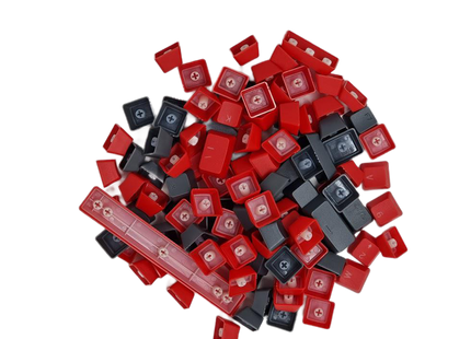 ABS Keycaps Full Size Red&Charcoal