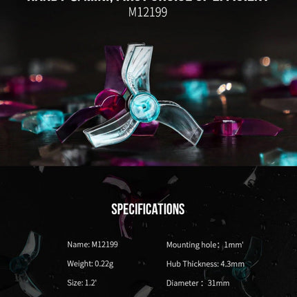 Tmotor M12199 65mm Whoop Propeller (1.0mm)
