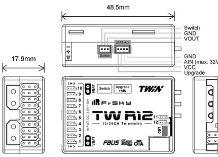 FrSky TW R12 Receiver
