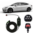 Type 2 to 3 Pin Charging Cable / 10M / 6amp – 12amp Adjustable (2.3kW)