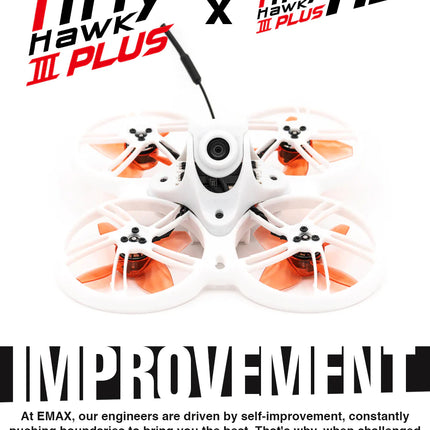 EMAX TinyHawk III Plus Micro Brushless FPV Drone (Analog RTF Bundle)