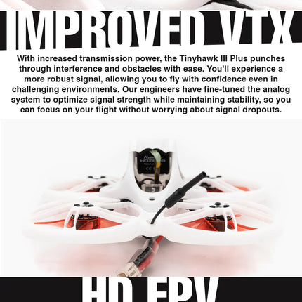 EMAX TinyHawk III Plus Micro Brushless FPV Drone (Analog RTF Bundle)