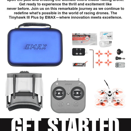 EMAX TinyHawk III Plus Micro Brushless FPV Drone (Analog RTF Bundle)