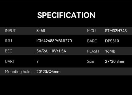 T-Motor H7 Mini Flight Controller