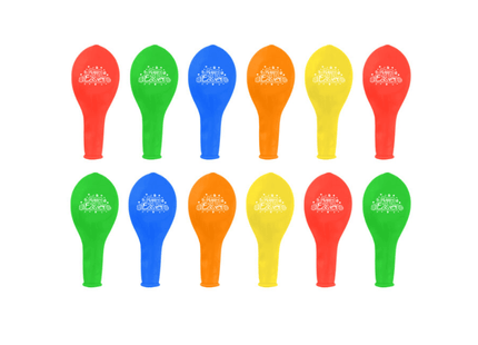 Easter Balloons Multicoloured 12 Pack