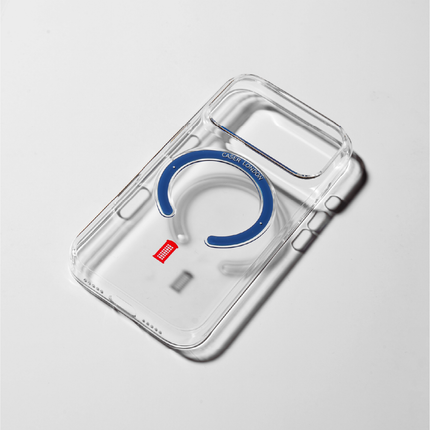 Slim Clear iPhone Air Case with Royal Blue MagSafe Ring - Telephone Box | The Iconic Slim