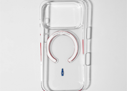 Slim Clear iPhone 17 Case with Red MagSafe Ring - Big Ben | The Iconic Slim
