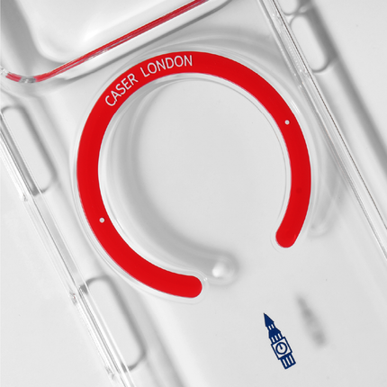 Slim Clear iPhone 17 Pro Max Case with Red MagSafe Ring - Big Ben | The Iconic Slim