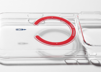 Slim Clear iPhone 17 Case with Red MagSafe Ring - Big Ben | The Iconic Slim
