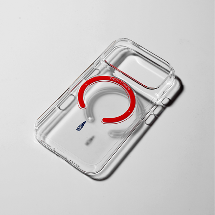 Slim Clear iPhone Air Case with Red MagSafe Ring - Big Ben | The Iconic Slim