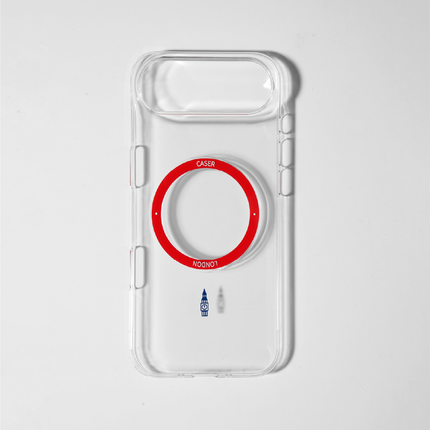 Slim Clear iPhone Air Case with Red MagSafe Ring - Big Ben | The Iconic Slim