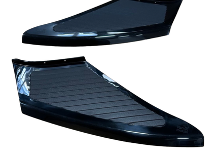 For Fiat Ducato Front Bumper Protectors Foot Plates Black Set of 2 | Van-X