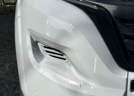 For Peugeot Boxer Front Bumper Protectors Foot Plates White Set of 2 | Van-X