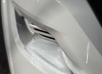 For Peugeot Boxer Front Bumper Protectors Foot Plates White Set of 2 | Van-X