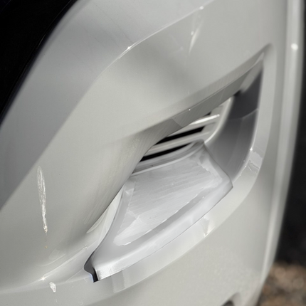For Fiat Ducato Front Bumper Foot Plate Protectors – White, Set of 2 | Van-X