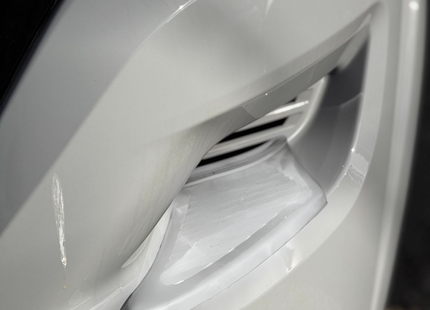 For Peugeot Boxer Front Bumper Protectors Foot Plates White Set of 2 | Van-X