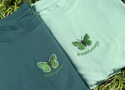 Green Hairstreak Butterfly T-Shirt - Butterfly - Unisex Relaxed Fit