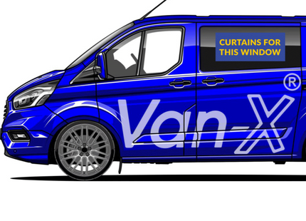 For Ford Transit Custom Premium 1 x Side Window Curtains | Van-X
