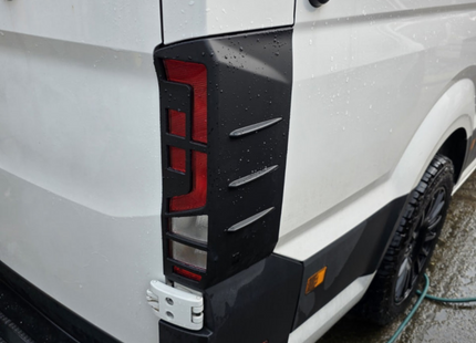 For MAN TGE Rear Light Guards Matte Black (2018-2025) | Tail Light Protectors | Van-X