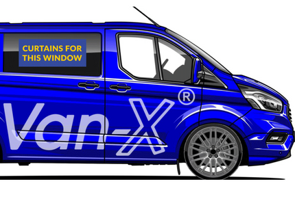 For Ford Transit Custom Premium Window Curtains - Black/Black - CREATE YOUR OWN BUNDLE | Van-X
