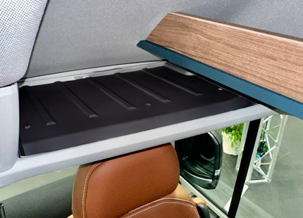 For MAN TGE / VW Crafter New Shape Front Cab Shelf Black Rubber Inserts – Storage Liner (2018-2025) | Van-X