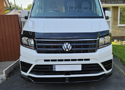 For MAN TGE Headlight Guards Gloss Black (2018-2025) | Front Headlight Protectors | Van-X