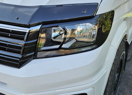For MAN TGE Headlight Guards Gloss Black (2018-2025) | Front Headlight Protectors | Van-X