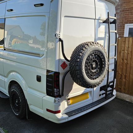 For Volkswagen Crafter Rear Light Guards -  Gloss Black (2018 Onwards)