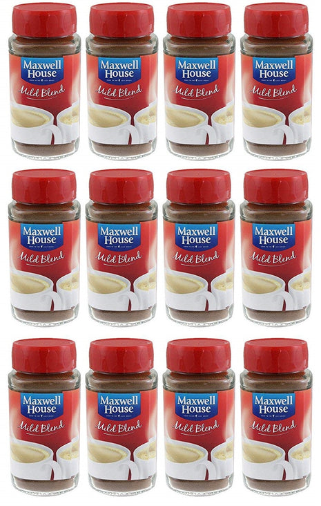 12 x Maxwell House Mild Blend Instant Coffee 100G