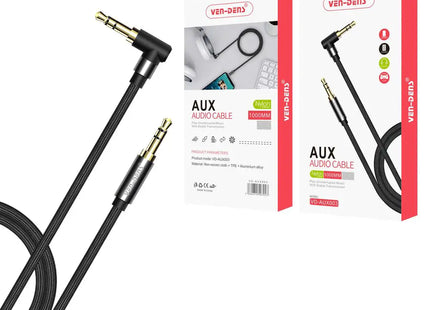 Aux Cable 3.5mm to 3.5mm Jack 1m Black