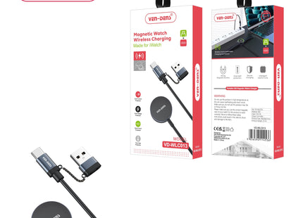 Magnetic Galaxy Watch Charger USB A + USB C VD-WLC013