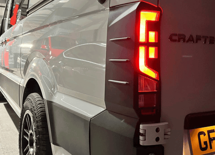 For VW Crafter Rear Light Guards Matte Black (2018-2025) | Tail Light Protectors | Van-X