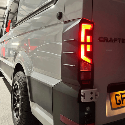 For Volkswagen Crafter Rear Light Guards -  Matte Black (2018 Onwards)