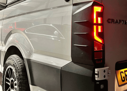 For MAN TGE Rear Light Guards Matte Black (2018-2025) | Tail Light Protectors | Van-X
