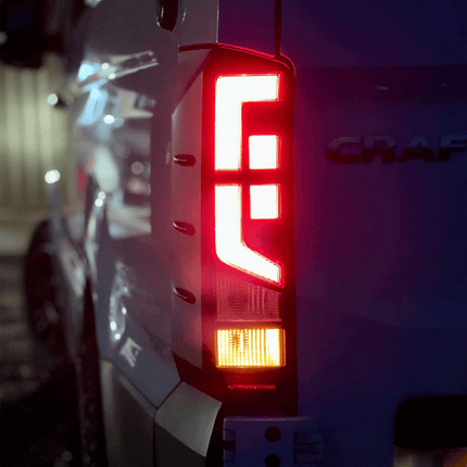 For Volkswagen Crafter Rear Light Guards -  Matte Black (2018 Onwards)