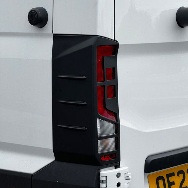 For MAN TGE Rear Light Guards - Matte Black Protection (2018+)