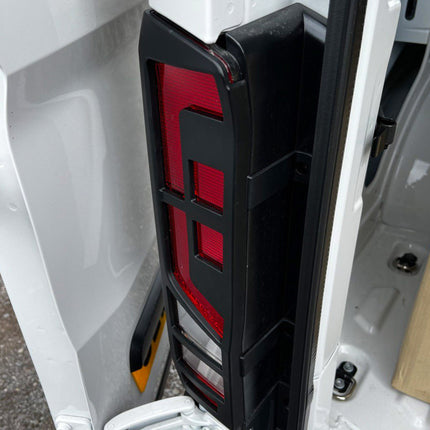 For MAN TGE Rear Light Guards - Matte Black Protection (2018+)