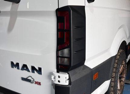 For MAN TGE Rear Light Guards Matte Black (2018-2025) | Tail Light Protectors | Van-X