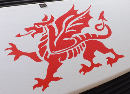 For VW T5 Bonnet Bra Welsh Dragon White | Front End Protection Cover – Van-X