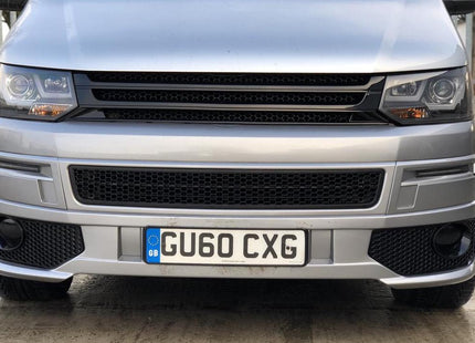 For VW T5.1 Transporter Van Front Styling Gloss-Black Package (2pcs) Painted and Ready to Fit