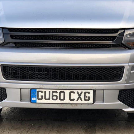 For VW T5.1 Transporter Van Front Styling Gloss-Black Package (2pcs) Painted and Ready to Fit
