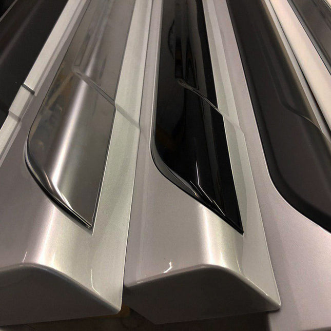 For VW T6.1 Transporter LWB Side Painted Ready Skirts Reflex Silver Plastic Painted and Ready to Fit