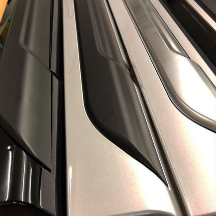 For VW T5, T5.1 LWB Side Skirts Reflex Silver Plastic Painted and Ready to Fit